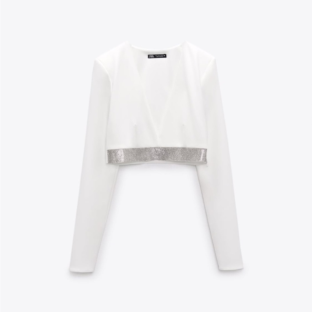 Zara sparkly crop top